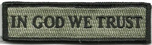 VELCRO® BRAND Fastener Morale HOOK PATCH In God We Trust ATACS 3x2