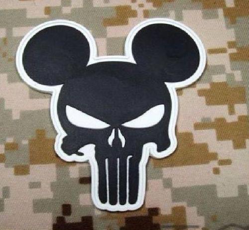 BuckUp Tactical Morale Patch Hook PVC Punisher Mickey Mouse