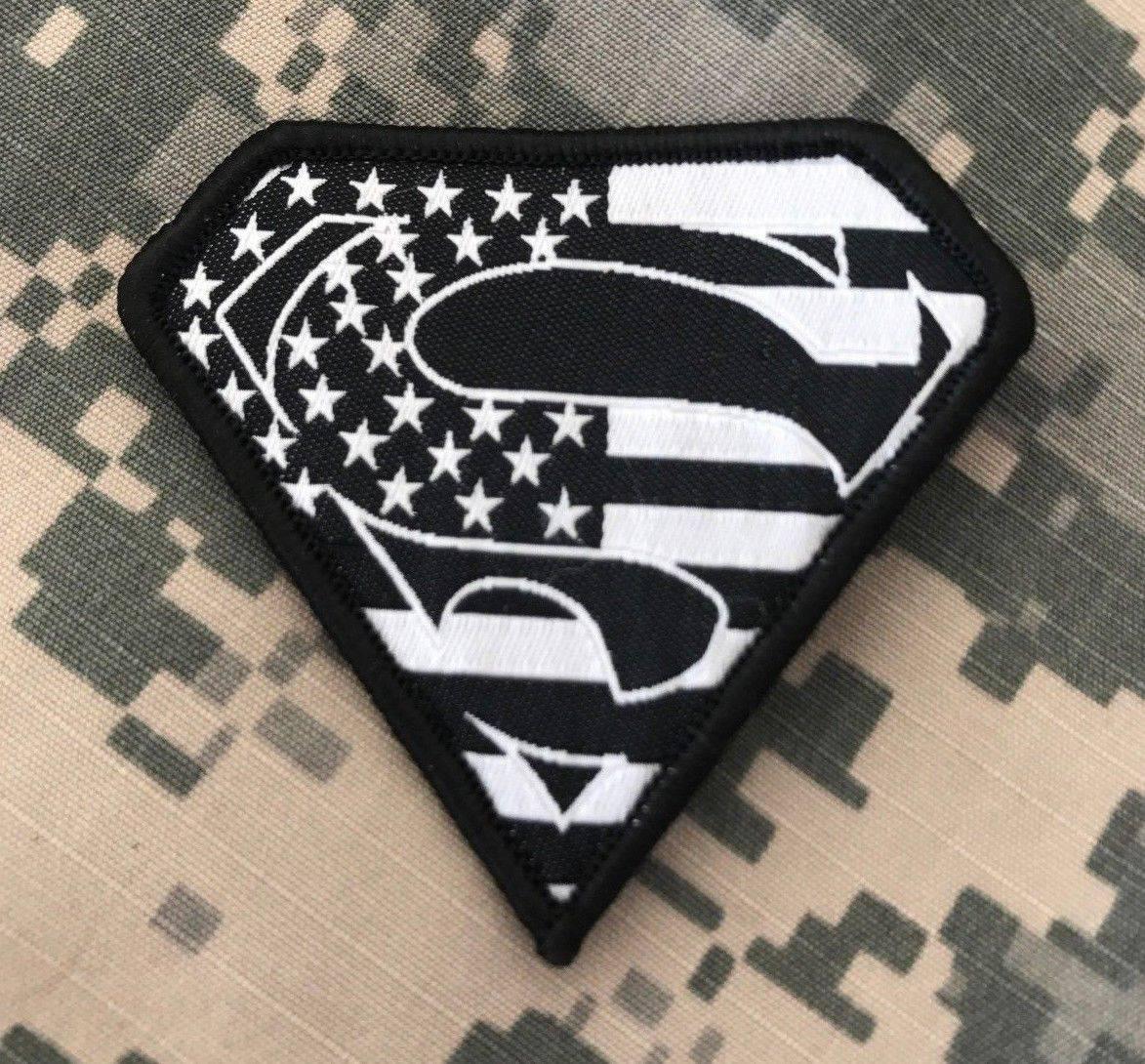 USA Morale Patches, Silver-Black