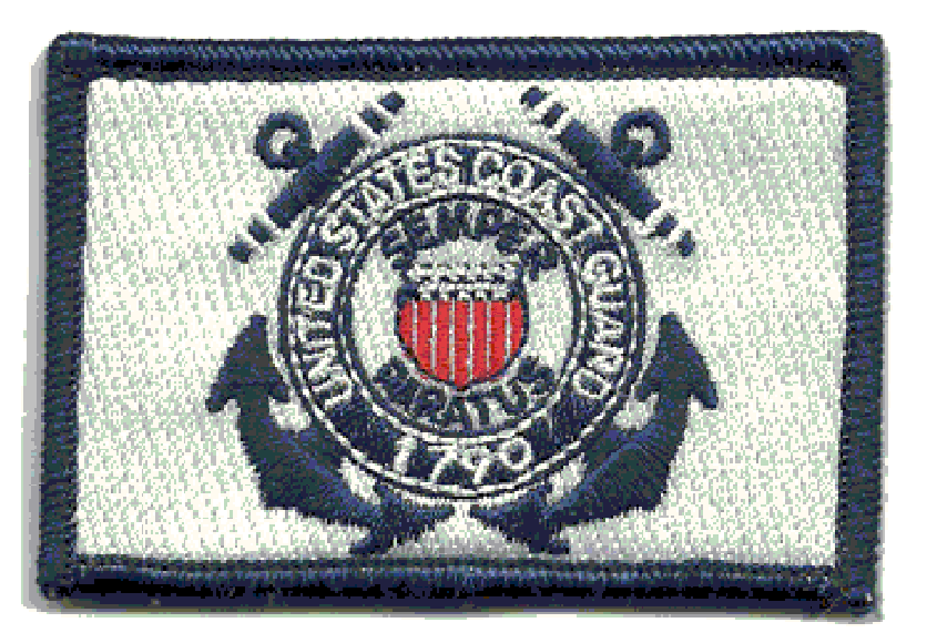 BuckUp Tactical Morale Patch Hook USCG Coast Guard Seal Patches 3x2
