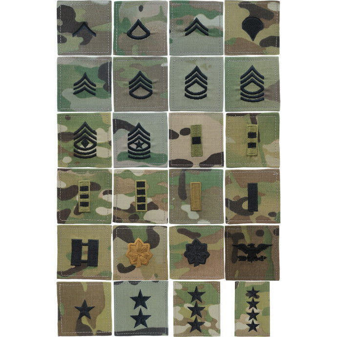 ARMY OCP MULTICAM CAMO RANK INSIGNIA - 2