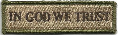 BuckUp Tactical Morale Patch Hook In God We Trust Morale Patches 3.75x1