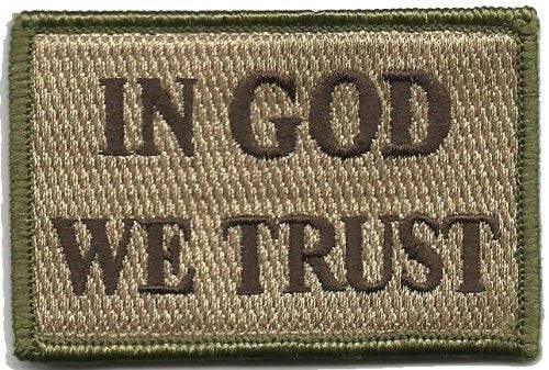 BuckUp Tactical Morale Patch Hook In God We Trust Patches 3x2