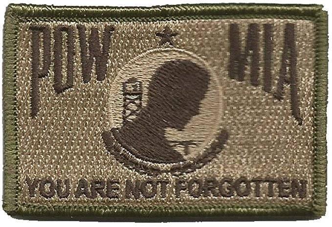 BuckUp Tactical Morale Patch Hook POW MIA Prisoner of War Patches 3x2