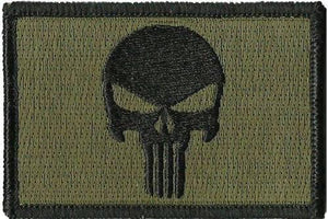 Hides & Knives Patch of USA Flag & Punisher Sign in Coyote Brown with  Gorgeous Detail, 3.25 x 2.25, 2-Pack Tactical Patches for Military,  Velcro