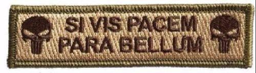 BuckUp Tactical Morale Patch Hook Si Vis Pacem Para Bellum Punisher 3.75x1