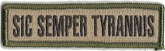 BuckUp Tactical Morale Patch Hook Sic Semper Tyrannis Morale Patches 3.75x1