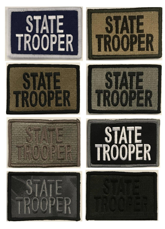 BuckUp Tactical Morale Patch Hook State Trooper Patches 3x2