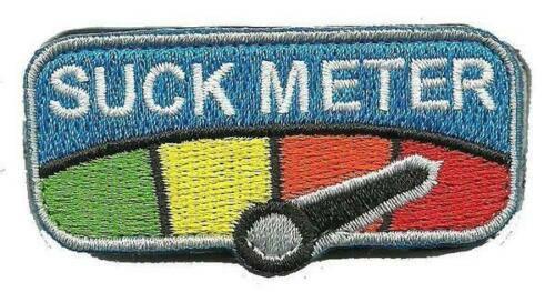 BuckUp Tactical Morale Patch Hook Suck Meter funny Patches 2x1