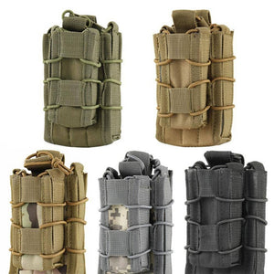 Free Knight Double Decker Mag Pouch Pistol Rifle Molle Magazine Pouch Multicam Nylon Tactical Package - BuckUp Tactical