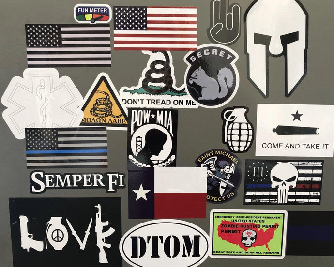 patches and decals at wholesale prices 1$ Dollar Decals Limited Time - 20+ Designs - You Choose - dont tread on me Always Free Shipping - BuckUp Tactical